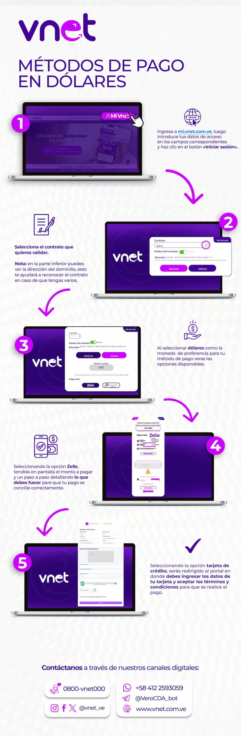 Infografia metodos de pago dolares